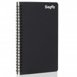 Segfly Spiral Notebook, A5 Lined Travel Writing Notebooks Journal, Memo Notepad Sketchbook, Students College Office Business Subject Diary Ruled Book Journal-Black Cover