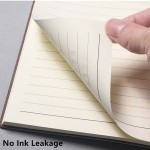 Flumus A5 Notebook, Lined 5.8 x 8.3 inches 100 Sheets/200 Pages PU Leather Cover College Ruled Subject Notebook-Blue   