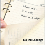 Flumus PU Leather Lined Notebook, 6.8 x 9.2" 6 Holes Ring Binder Personal Planner Organizer Diary College Ruled  Journal Sketchbook Notebook