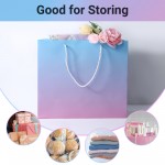 Flumus Paper Bags , 20 Pack 12.5"x 4.5"x 11" Plain Pink Blue Gift Wrap Bags with Handles Bulk for Shopping Present Small Business Boutique Welcome Wedding Flumus Paper Bags , 20 Pack 12.5"x 4.5"x 11" Plain Pink Blue Gift Wrap Bags with Handles Bulk for Shopping Present Small Business Boutique Welcome Wedding